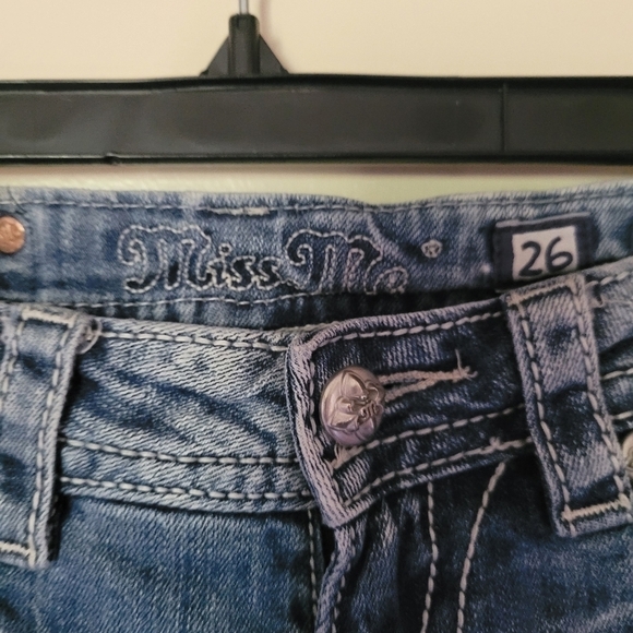 Miss Me JE8131C Embellished  Signature Cropped Skinny Jeans Size 26 - Picture 10 of 16